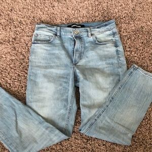 High rise ankle jeans